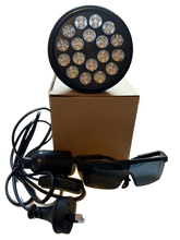 Load image into Gallery viewer, LIGHTFORCE LED RED & INFRARED 54W BULB, CORD & GLASSES PACK