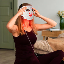Load image into Gallery viewer, PHOTONSTAR SILICONE RED &amp; NEAR INFRARED 64 LED LIGHT THERAPY FACE MASK