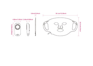 PHOTONSTAR SILICONE RED & NEAR INFRARED 64 LED LIGHT THERAPY FACE MASK
