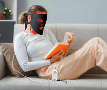 Load image into Gallery viewer, PHOTONVENUS SILICONE RED &amp; NEAR INFRARED 160 LED FACE MASK &amp; BLUE LIGHT CONTROLLER