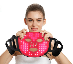 PHOTONSTAR SILICONE RED & NEAR INFRARED 64 LED LIGHT THERAPY FACE MASK