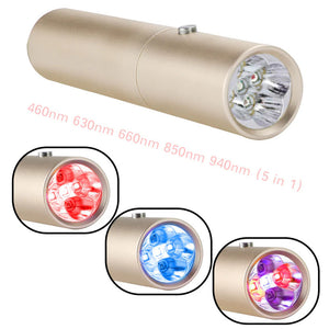 LIGHTFORCE RED, NEAR INFRARED & BLUE LED 5 SPECTRUM TORCH WITH LIGHT GUIDE